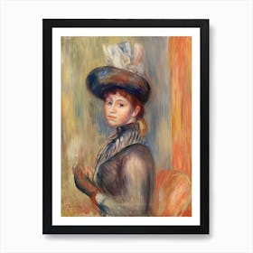Girl In Gray Blue (1889), Pierre Auguste Renoir Art Print
