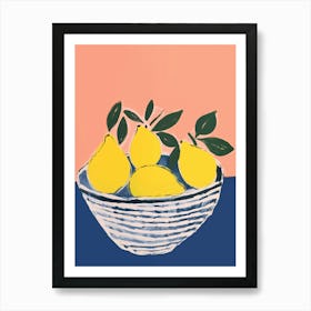 Lemons In A Bowl Art Print