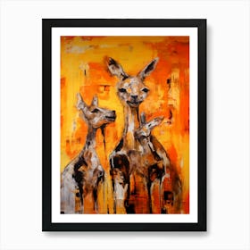 Kangaroo Abstract Expressionism 2 Art Print