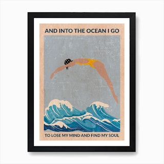 Into The Ocean Blue Art Print