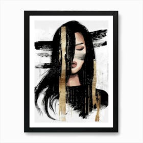 Black And Gold Painting 11 Art Print