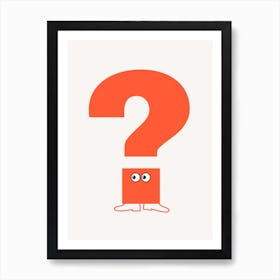 Alphabet Poster Question Mark Art Print