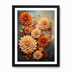 Dahlias 24 Art Print