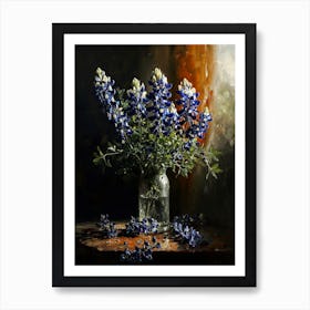 Baroque Floral Still Life Bluebonnet 6 Art Print