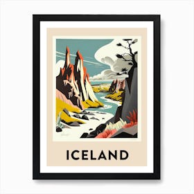 Iceland 2 Vintage Travel Poster Art Print