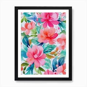 Watercolor Flowers 10 Art Print