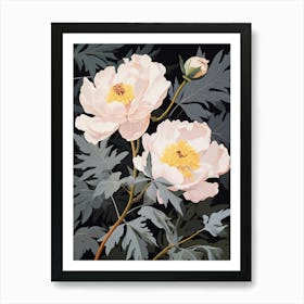 Flower Illustration Peony 2 Art Print