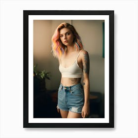 Pretty Punk Girl - Hall-O-Gram Creations 1 Art Print