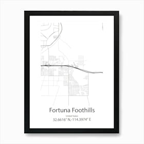 Fortuna,Spain Minimalist Map Art Print