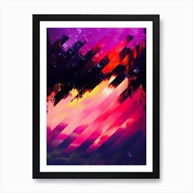 Abstract Painting Sunset 1 Art Print