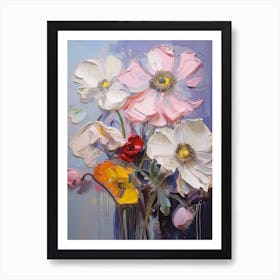 Abstract Flower Painting Anemone 3 Art Print