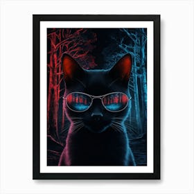 Cat With Sunglasses Art Print