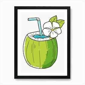 Coconut Drink 3 Art Print