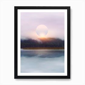 Sunset In The Mountains Art Print