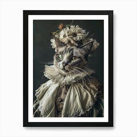 Victorian Cat Art Print