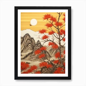 Akikusa Autumn Dandelion 2 Japanese Botanical Illustration Art Print