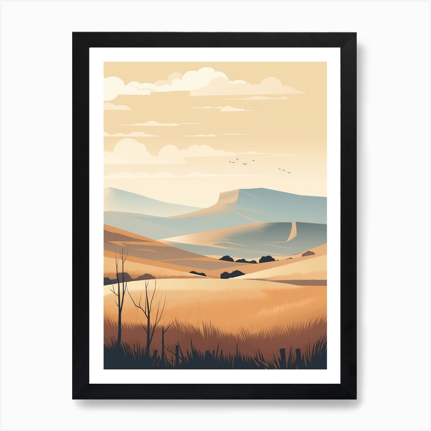 Brecon Beacons National Park Wales Framed Wall Art Poster Canvas Print Picture - Picture 2 of 4