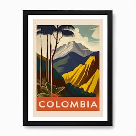 Colombia Vintage Travel Poster Art Print