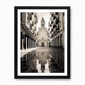 Malaga, Spain, Black And White Analogue Photography 1 Art Print