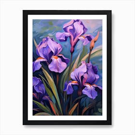 Iris Painted Iris Art Print