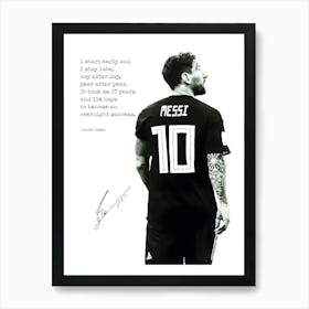 Lionel Messi Soccer Art Print