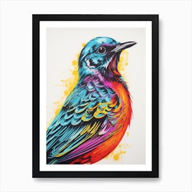 Andy Warhol Style Bird Lark 3 Art Print