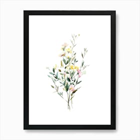 Watercolor Flowers 17 Art Print