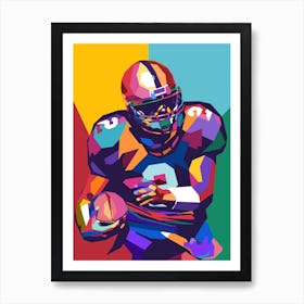 American Football Pop Art 22 Art Print