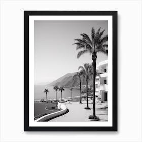 Tenerife, Spain, Black And White Analogue Photography 4 Art Print