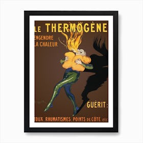 The Thermogene Generates Heat And Cures Cough, Rheumatism, Rib Stitches, Leonetto Cappiello Art Print