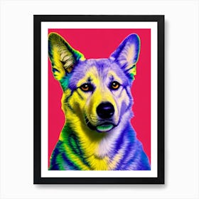 Norwegian Elkhound Andy Warhol Style Dog Art Print