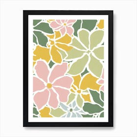 Morning Glory Pastel Floral 1 Flower Art Print