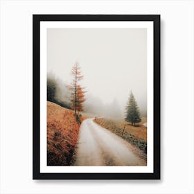 Foggy Mountain Road Art Print