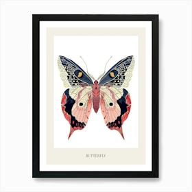 Colourful Insect Illustration Butterfly 25 Poster Art Print