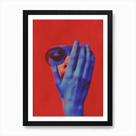 Blue And Red 1 Art Print