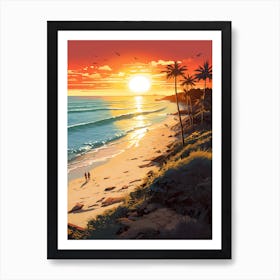 Painting That Depicts Casuarina Beach Australia 1 Art Print