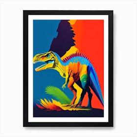 Thescelosaurus 1 Primary Colours Dinosaur Art Print