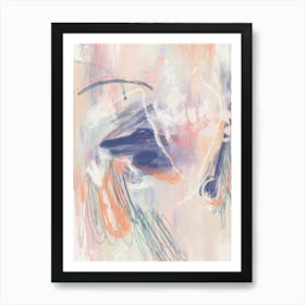 Peach and Violet. Abstract Oil Painting Art Print