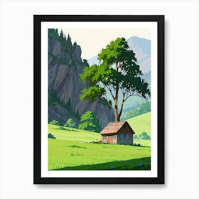 House In The Mountains 1 Art Print