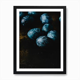 Blue Easter Eggs 7 Art Print