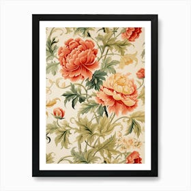 Floral Wallpaper 165 Art Print