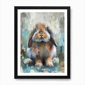 Mini Lop Rabbit Painting 1 Art Print