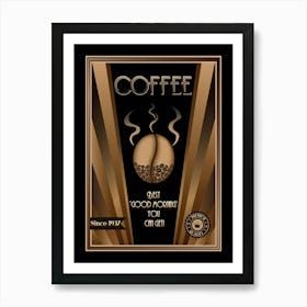 Art Deco Coffee Print Art Print