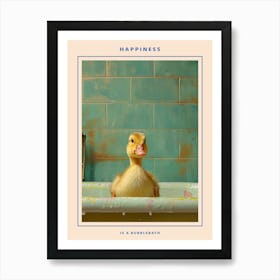 Kitsch Duckling In The Bath 3 Poster Art Print