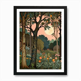 William Morris Moonlight In The Forest 88 Art Print