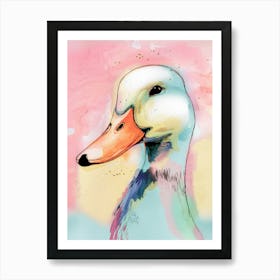 Duck Watercolor Art Print