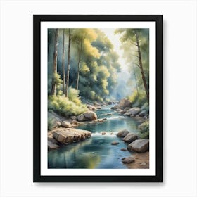 River In The Woods 2 Art Print