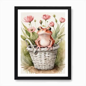 a tiny frog, an art canvas by Favlie - INPRNT