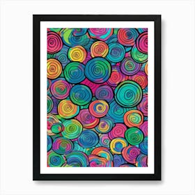 Colorful Swirls 6 Art Print