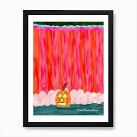 Halloween pumpkin art print Art Print